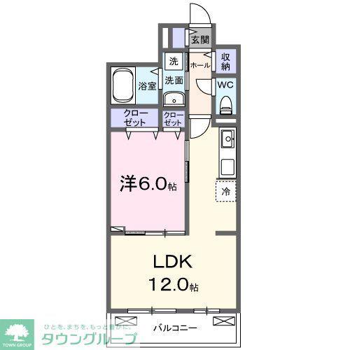 アルールII(1LDK/3階)の間取り写真