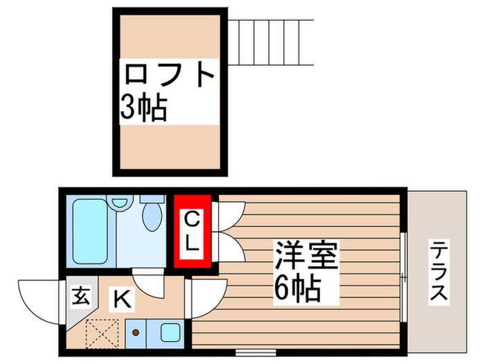 GOOD HOUSE(1K/1階)の間取り写真