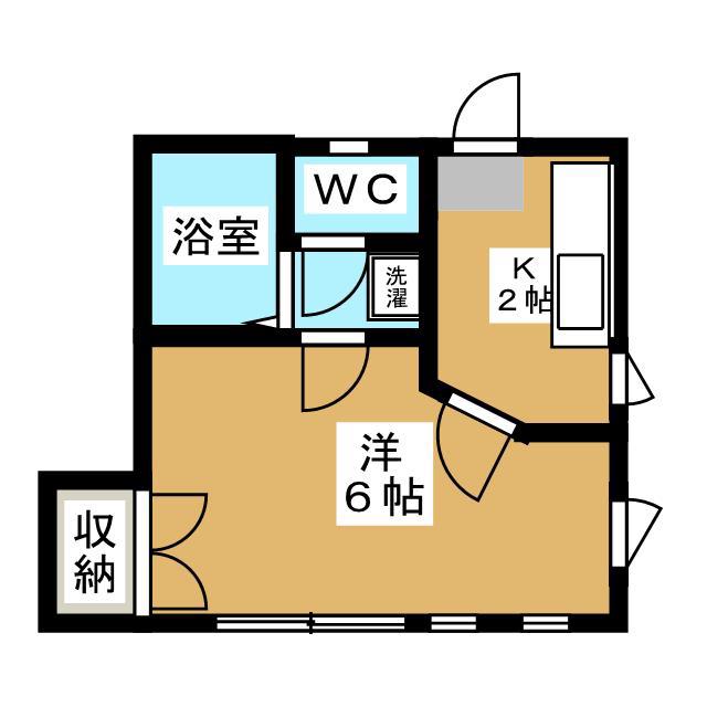 ファーストハイム(1K/1階)の間取り写真