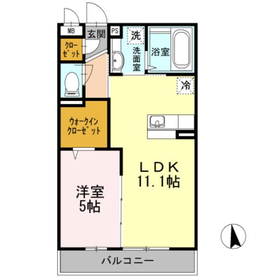 プピレ・HK(1LDK/2階)の間取り写真