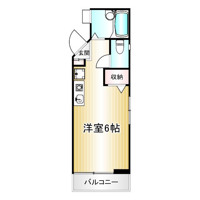 ヒルサイド大崎(ワンルーム/3階)の間取り写真