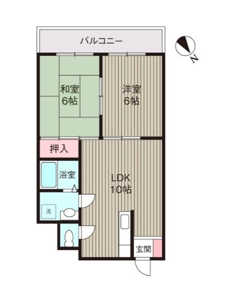 タウンコート丸義(2SLDK/3階)の間取り写真