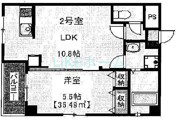 CREW HOUSE 東松戸(1LDK/2階)の間取り写真