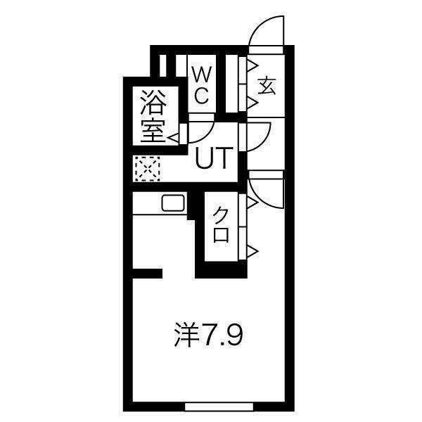 CREST TAPP名古屋ウエスト(ワンルーム/2階)の間取り写真
