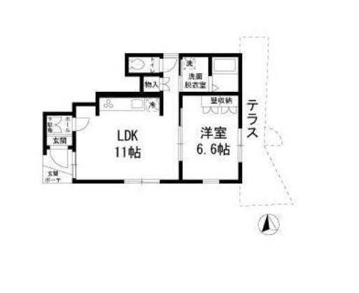 N GRAN WOOD(1LDK/1階)の間取り写真