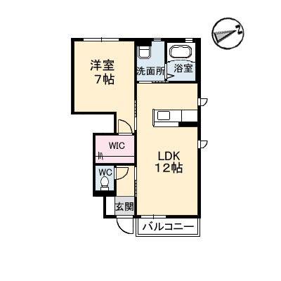 スプリングス(1LDK/1階)の間取り写真