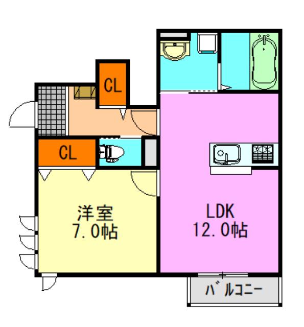 MAISON ISHIKAWA(1LDK/1階)の間取り写真