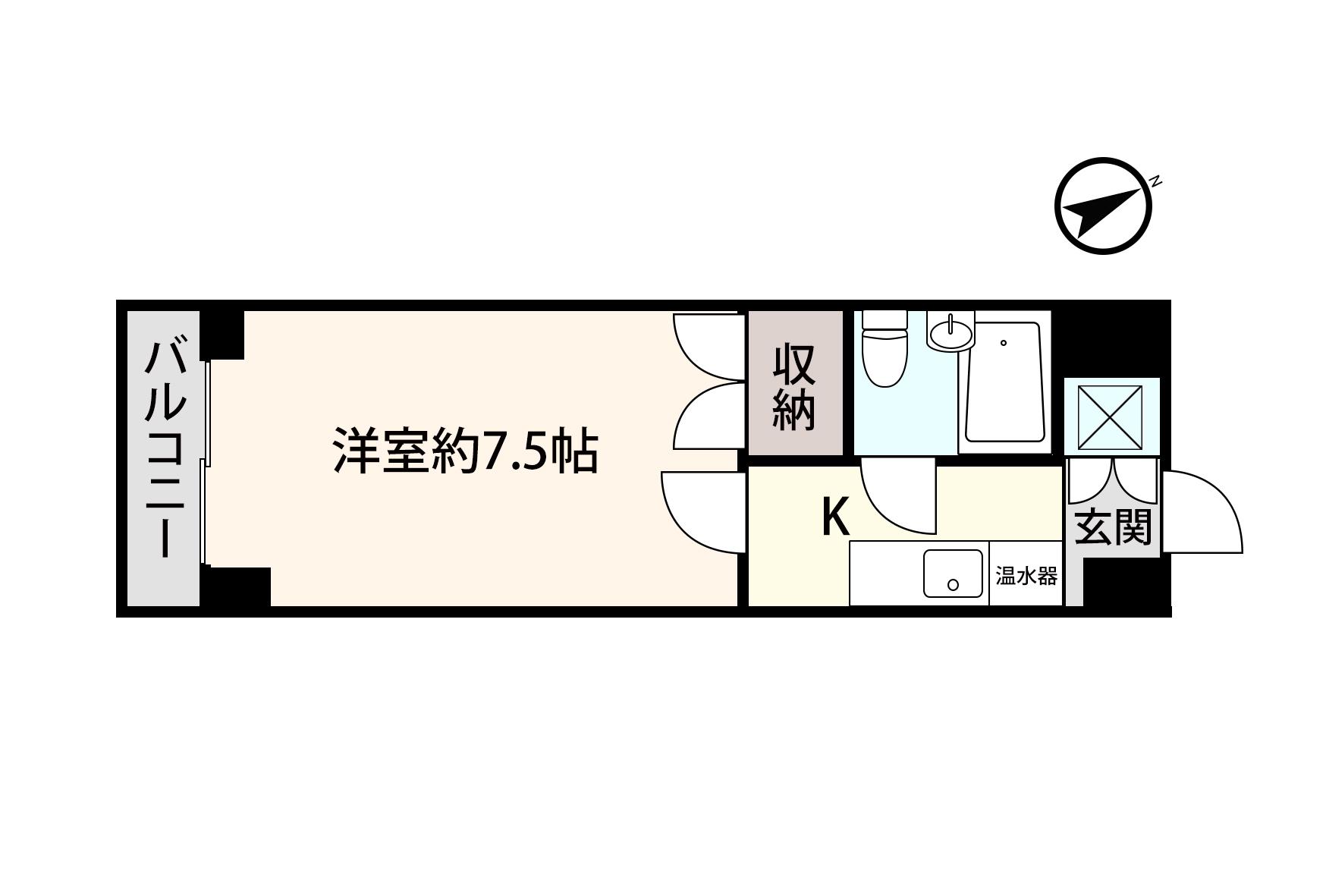 アシスト第2仙台マンション(1K/2階)の間取り写真