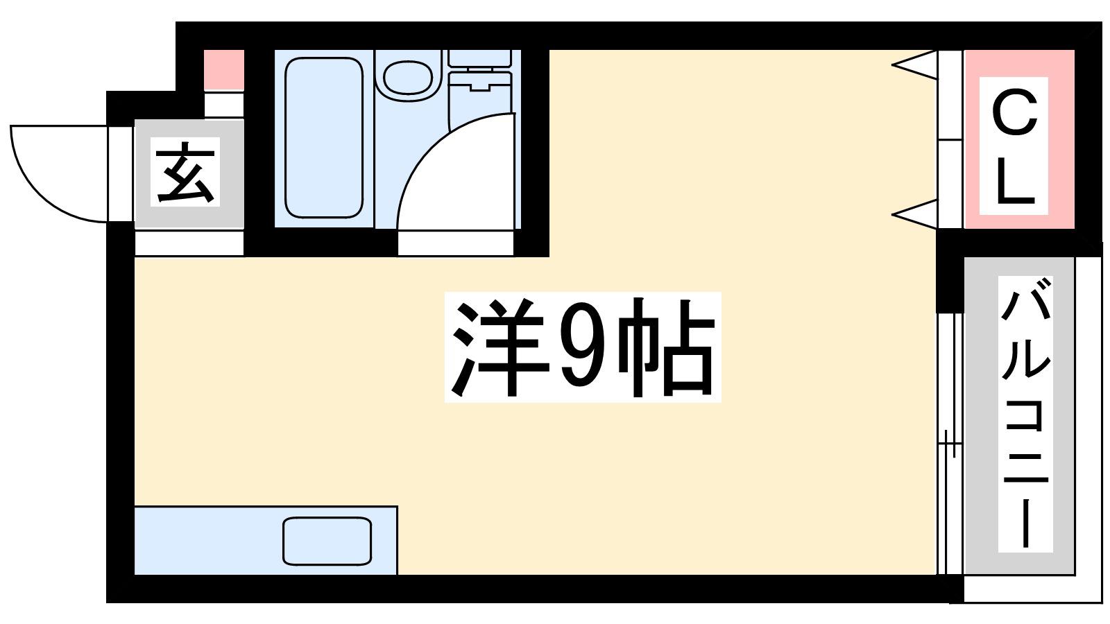 ハイツイシカワ(ワンルーム/5階)の間取り写真