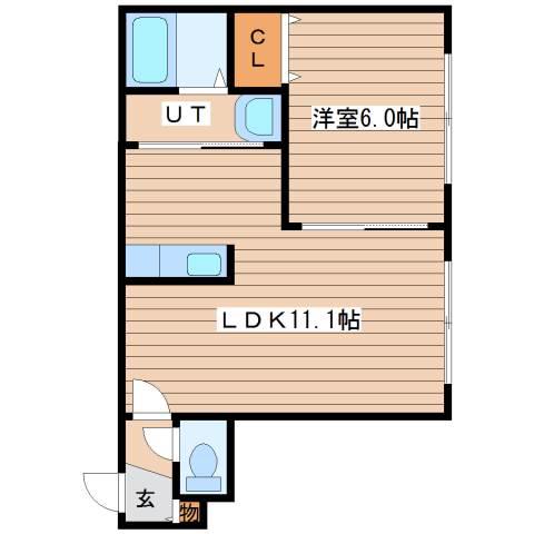 ABOND(1LDK/2階)の間取り写真