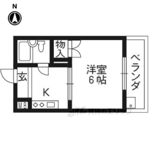 メゾンドすいしょう(1K/1階)の間取り写真