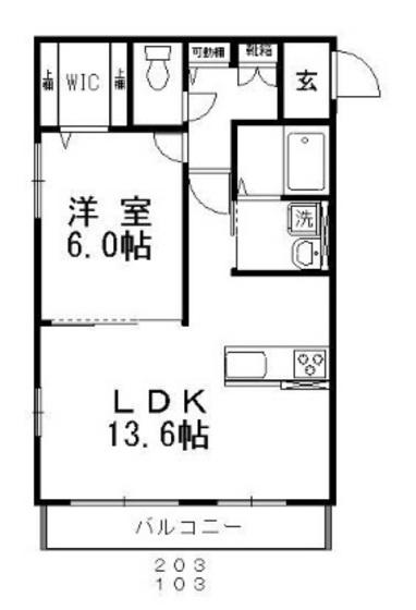 MASHIE II(1LDK/2階)の間取り写真