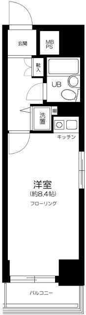 藤和シティコープ大森(ワンルーム/2階)の間取り写真