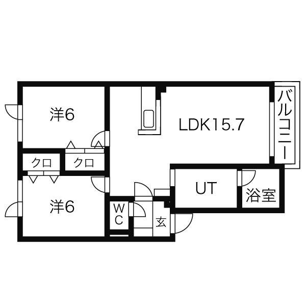プルミエコート(2LDK/2階)の間取り写真