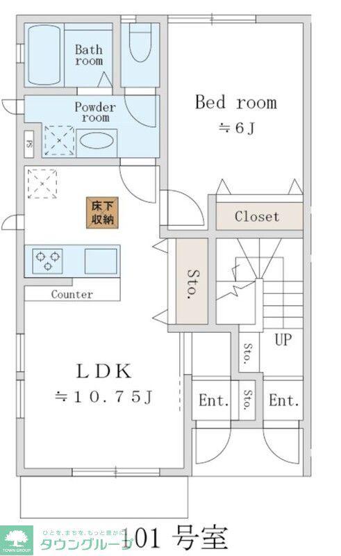 LIMA I(1LDK/1階)の間取り写真