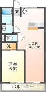 ルビーハイツ大森II(1LDK/3階)の間取り写真