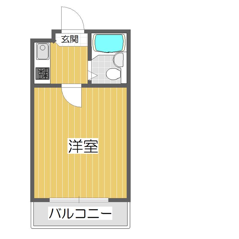 大宝小阪CTハウス(1K/5階)の間取り写真
