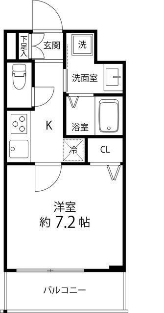SAION町屋(1K/6階)の間取り写真