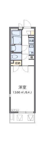 クレイノリフル川崎(1K/2階)の間取り写真