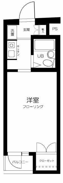 スカイコート西新宿第2(ワンルーム/4階)の間取り写真