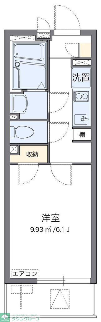 クレイノラギ 下落合(1K/2階)の間取り写真
