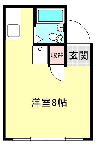 NICE APARTMENT 九品寺(ワンルーム/1階)の間取り写真