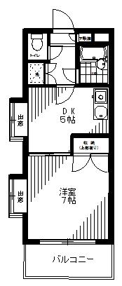ロイヤル武蔵野(1DK/3階)の間取り写真