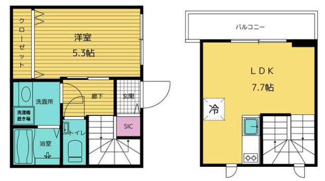 コートヤード表参道(1LDK/2階)の間取り写真