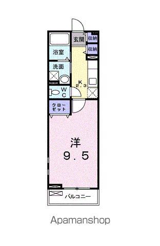 ピット ファースト(1K/2階)の間取り写真
