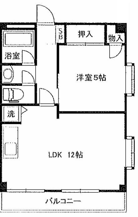 コーポサンシャイン21(1LDK/2階)の間取り写真