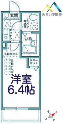 グランC.保土ヶ谷(1K/1階)の間取り写真