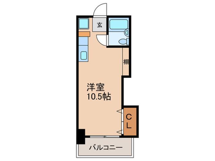 メゾンナニワ(ワンルーム/7階)の間取り写真