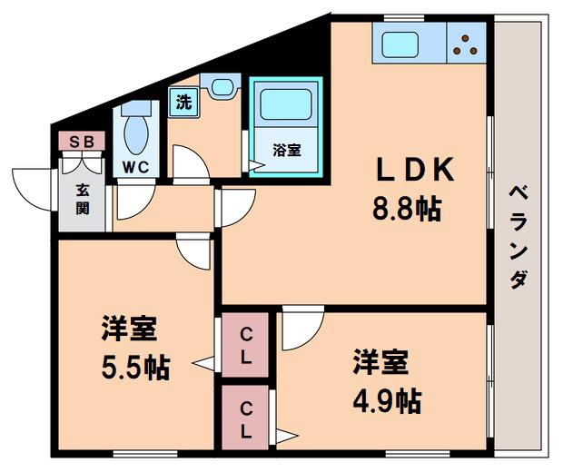 SEIKO(2LDK/3階)の間取り写真
