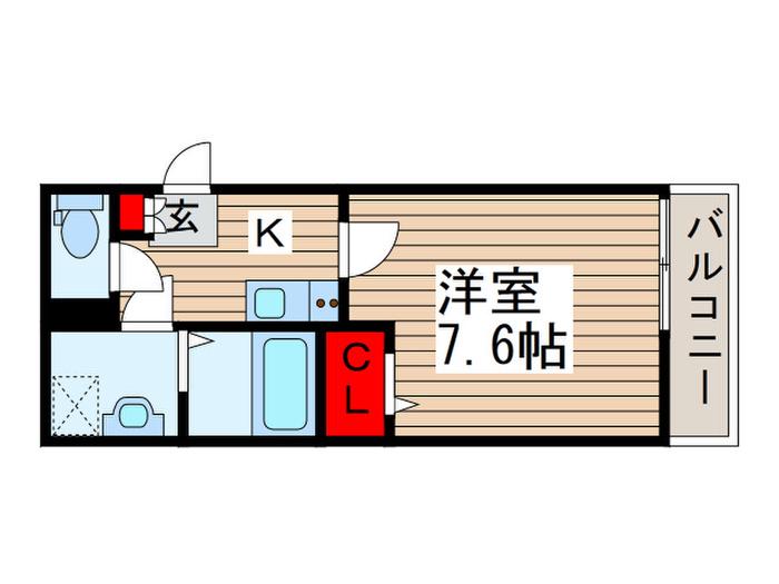 KA-NA MAISON愛宕(1K/2階)の間取り写真