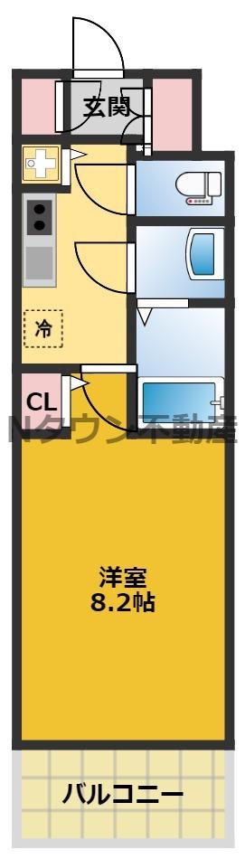 エスリード栄イーストスクエア(1K/14階)の間取り写真