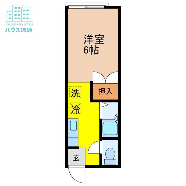 ハイツニシムラ(ワンルーム/2階)の間取り写真