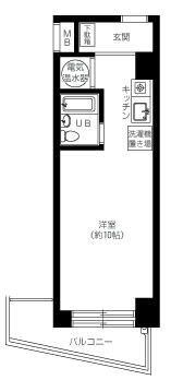 ニューライフ新宿(ワンルーム/10階)の間取り写真