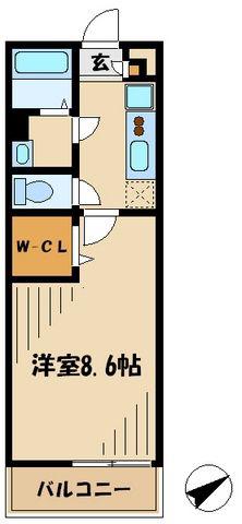 リブリ・SUNTOWN(1K/2階)の間取り写真