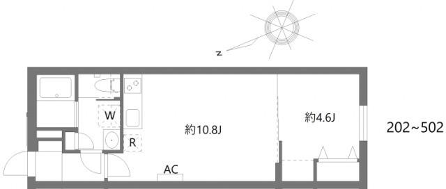 ケリア中板橋(1LDK/4階)の間取り写真