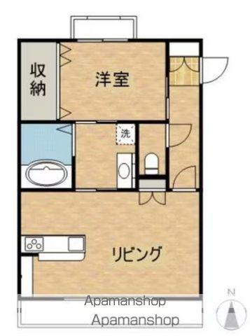 アルテマイスター鶴島(1LDK/4階)の間取り写真