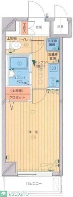 プロフ高田馬場(1K/3階)の間取り写真