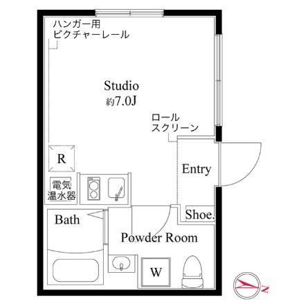CASA PIAZZA錦糸町(ワンルーム/2階)の間取り写真