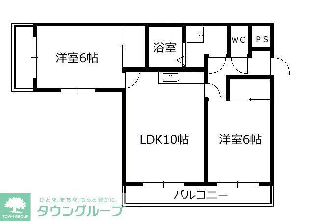 ルミナスゆり(2LDK/2階)の間取り写真
