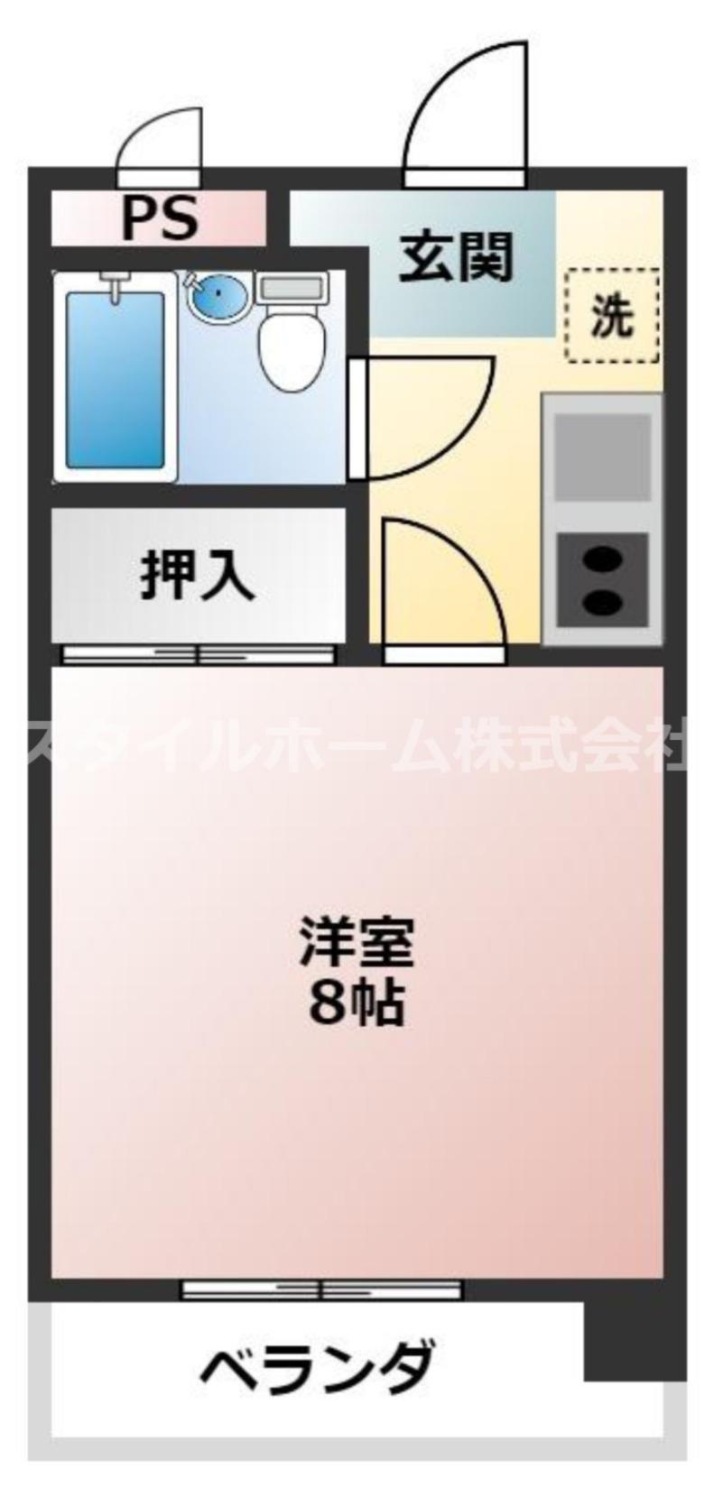 アーバンライフ豊橋(1K/2階)の間取り写真