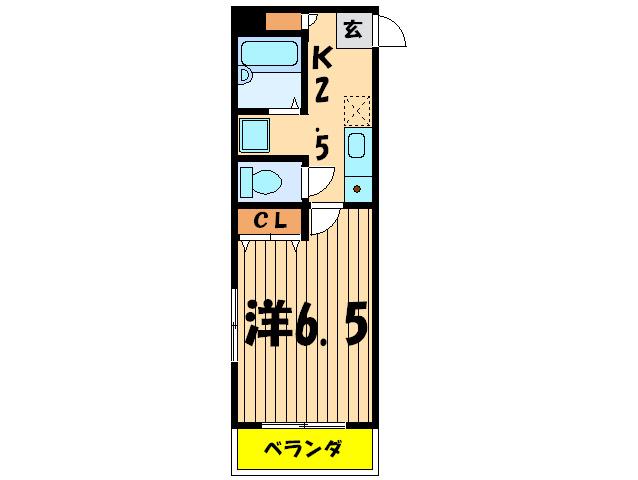 みづきビル(1K/3階)の間取り写真
