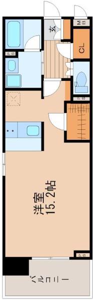 S-FORT宇都宮(1K/14階)の間取り写真