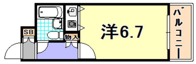 朝日プラザアルファポート神戸(ワンルーム/4階)の間取り写真