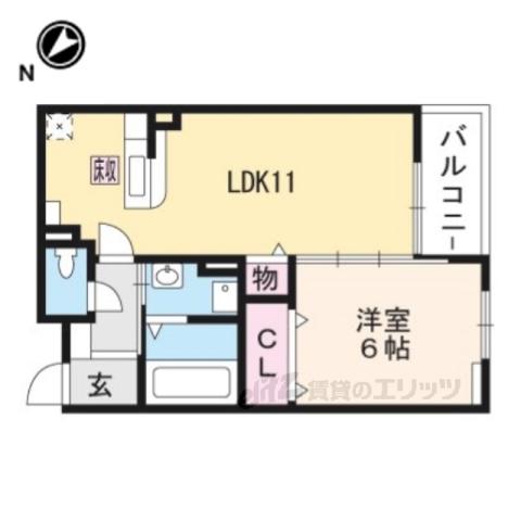 パルト・プロムナードⅡ(1LDK/1階)の間取り写真