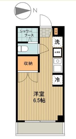 新井ビル(ワンルーム/5階)の間取り写真