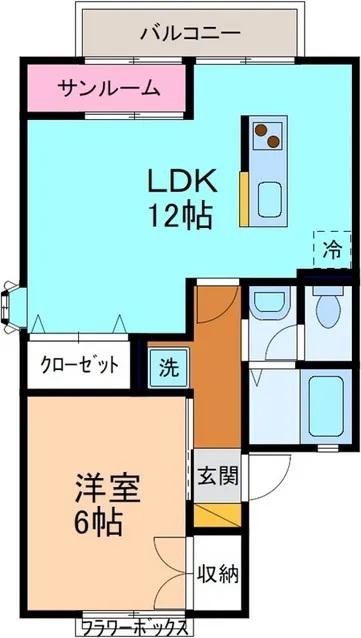 セジュールエトランゼ(1LDK/1階)の間取り写真